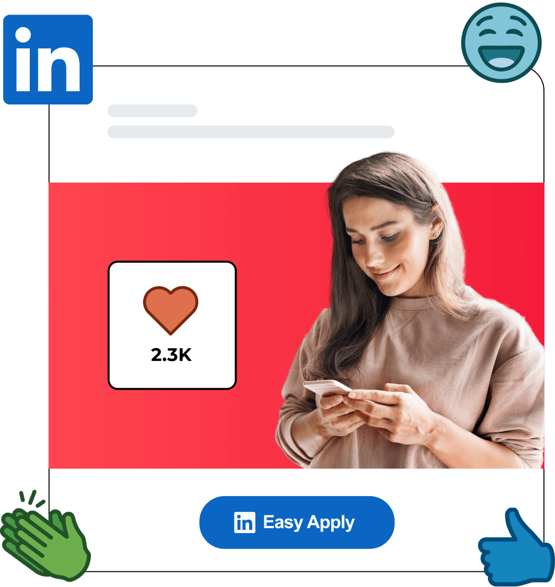 Job seeker browsing phone for jobs